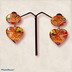 Chandelier heart earrings