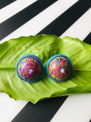 BLUSH HAND PAINTED STUDS