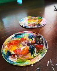 AMAZING RESIN ART COASTERS - SET OF 4