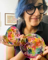 AMAZING RESIN ART COASTERS - SET OF 4