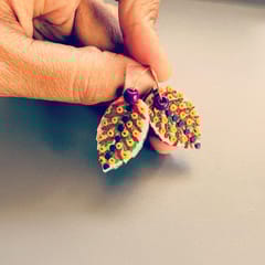 The-Purple-Leaf handcrafted Clay Earrings