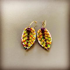 The-Purple-Leaf handcrafted Clay Earrings