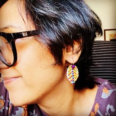 The-Purple-Leaf handcrafted Clay Earrings
