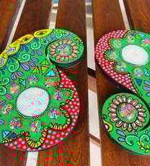Paisley Candle Holder - Green