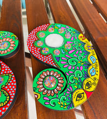 Paisley Candle Holder - Green