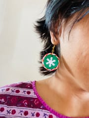 Cheer-Me-Up Christmas Earrings - Green