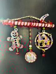 XMas special hangings - house and gingerbread man - for door or wall