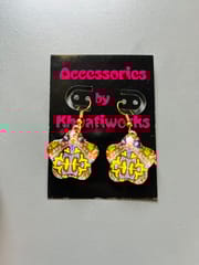 Aubergine Florals glass Earrings