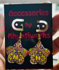 Aubergine Florals glass Earrings