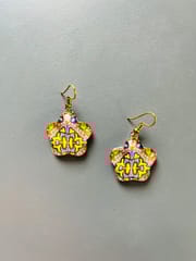 Aubergine Florals glass Earrings