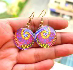 Rainbow-Connections glass Earrings