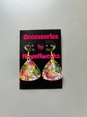 Spring-Vibe Triangle glass Earrings