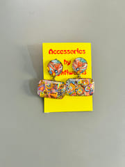 A-butterfly-in-a-vivid-world glass Earrings