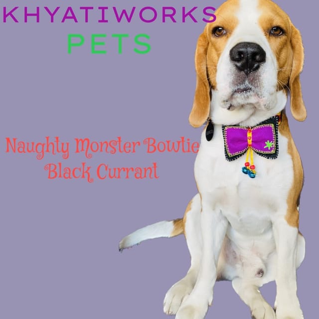The Naughty Monster Bowtie - Black Currant