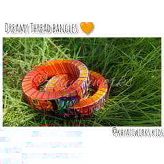 Dreamy Thread Bangles Orange - Single Piece