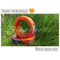 Dreamy Thread Bangles Orange - Single Piece