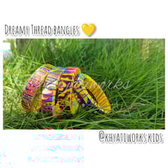 Dreamy Thread Bangles Yellow - Single Piece