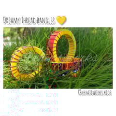Dreamy Thread Bangles Yellow - Single Piece