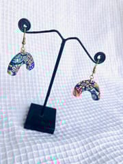 Fluffy handcrafted clay earrings
