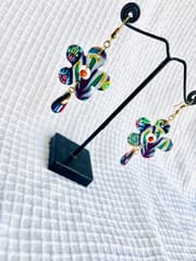 Flora handcrafted clay earrings