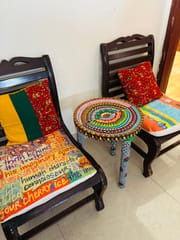 Rangchakra - Handpainted wooden table 14” top