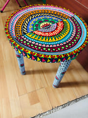 Rangchakra - Handpainted wooden table 14” top