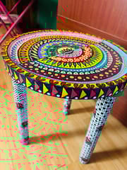 Rangchakra - Handpainted wooden table 14” top