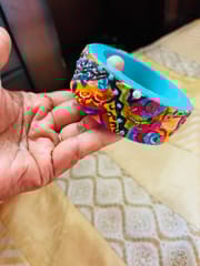 ColorWhirls - a whirl of colors and texture - Single Piece Teal base