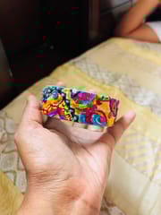 ColorWhirls - a whirl of colors and texture - Single Piece Teal base