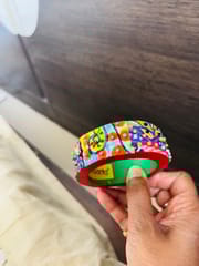 ColorWhirls - a whirl of colors and texture - Single Piece Red base