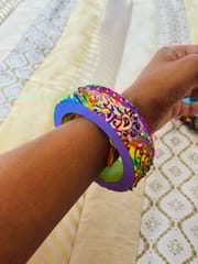 ColorWhirls - a whirl of colors and texture - Single Piece Purple base