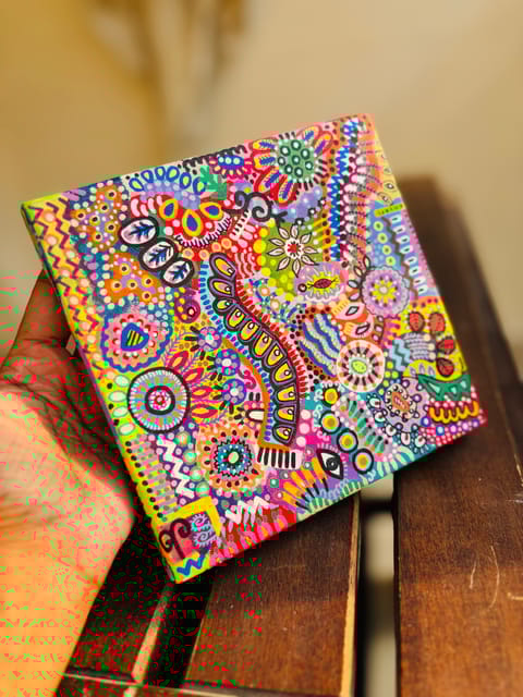 Garden of Cosmic Whimsy - Acrylic on Canvas