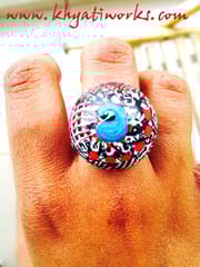 Rudimentary Ring Handpainted Wooden