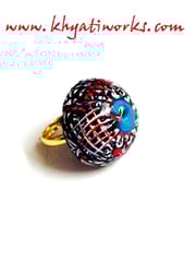 Rudimentary Ring Handpainted Wooden