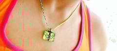Citrus Blast Glass Pendant and Earrings