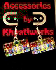 Spring Fiesta Rectangle Earrings