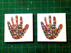 Haath-ee - Set of 2 Ceramic Coasters