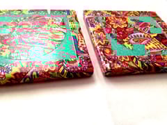 Blue Fish Spring Fiesta Set of 2 Ceramic Coasters