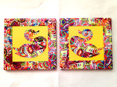Yellow Swan Summer Trail Set of 2 Ceramic Coasters