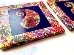 Blue Paisley Summer Trail Set of 2 Ceramic Coasters