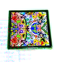 Colorisma Bottle Green Border Coasters by Khyatiworks