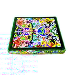Colorisma Bottle Green Border Coasters by Khyatiworks