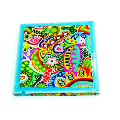 Khyatiworks Blue Ceramic Coaster Colorama