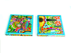 Khyatiworks Blue Ceramic Coaster Colorama