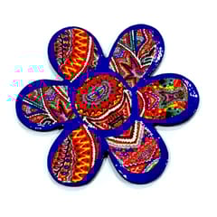 Blue Blossom Flower Wooden Magnet Khyatiworks