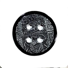 Monochrome Button Wooden Magnet Khyatiworks