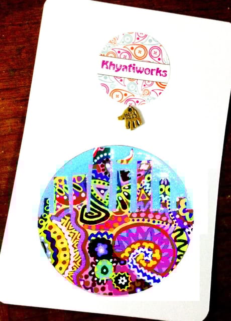 The Big City Wooden Magnet Khyatiworks