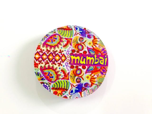 Summer Trail Circle Mumbai Wooden Magnet Khyatiworks