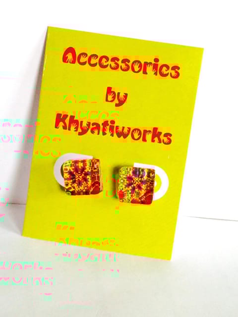 The Phulkari Series Square Studs