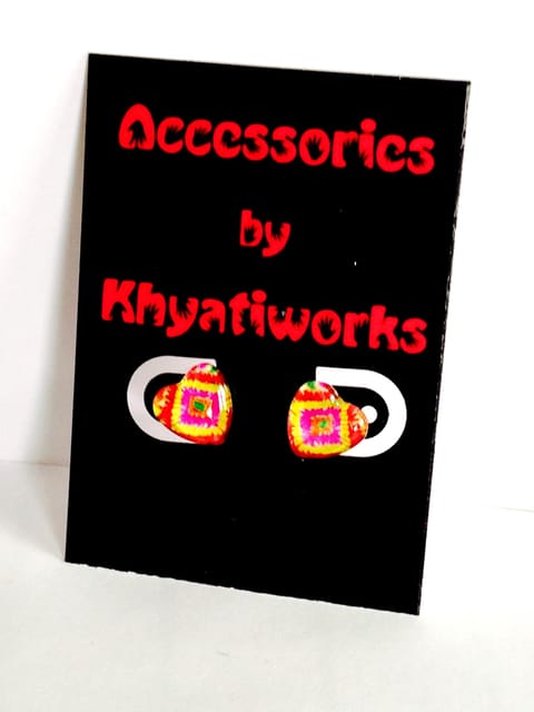 The Phulkari Series Heart Studs